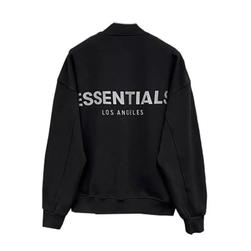 Essentials Men Baseball Los Angeles Jacket Black