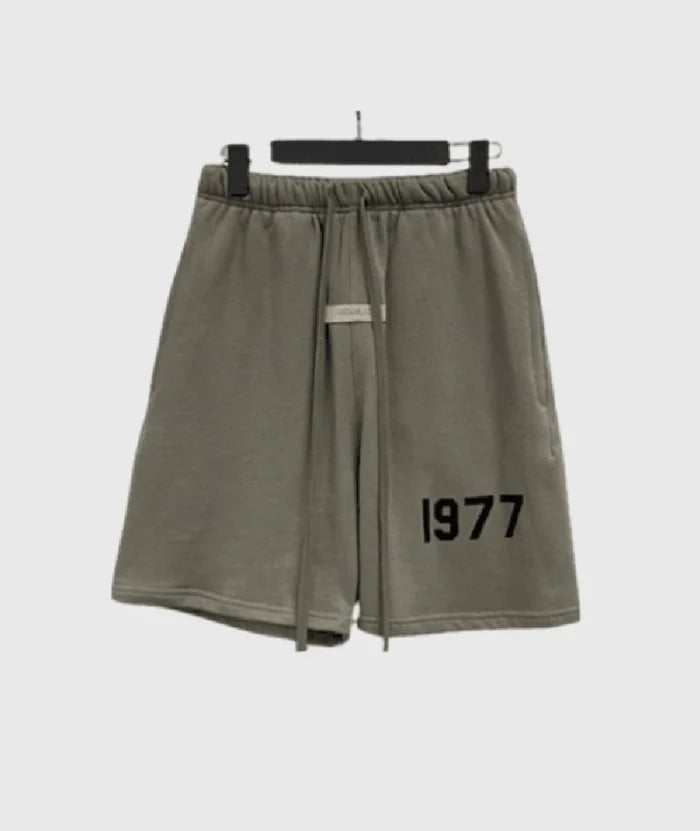 Fear of God Essentials 1977 Logo Shorts Dark Grey